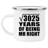55th Anniversary Square Root of 3025 Years of Being Mr Right - 12oz Camping Mug