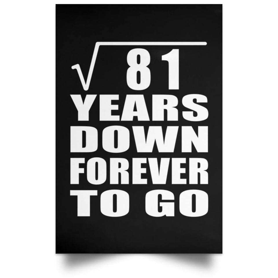 9th Anniversary Square Root of 81 Years Down Forever To Go - Poster Portrait