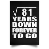9th Anniversary Square Root of 81 Years Down Forever To Go - Poster Portrait