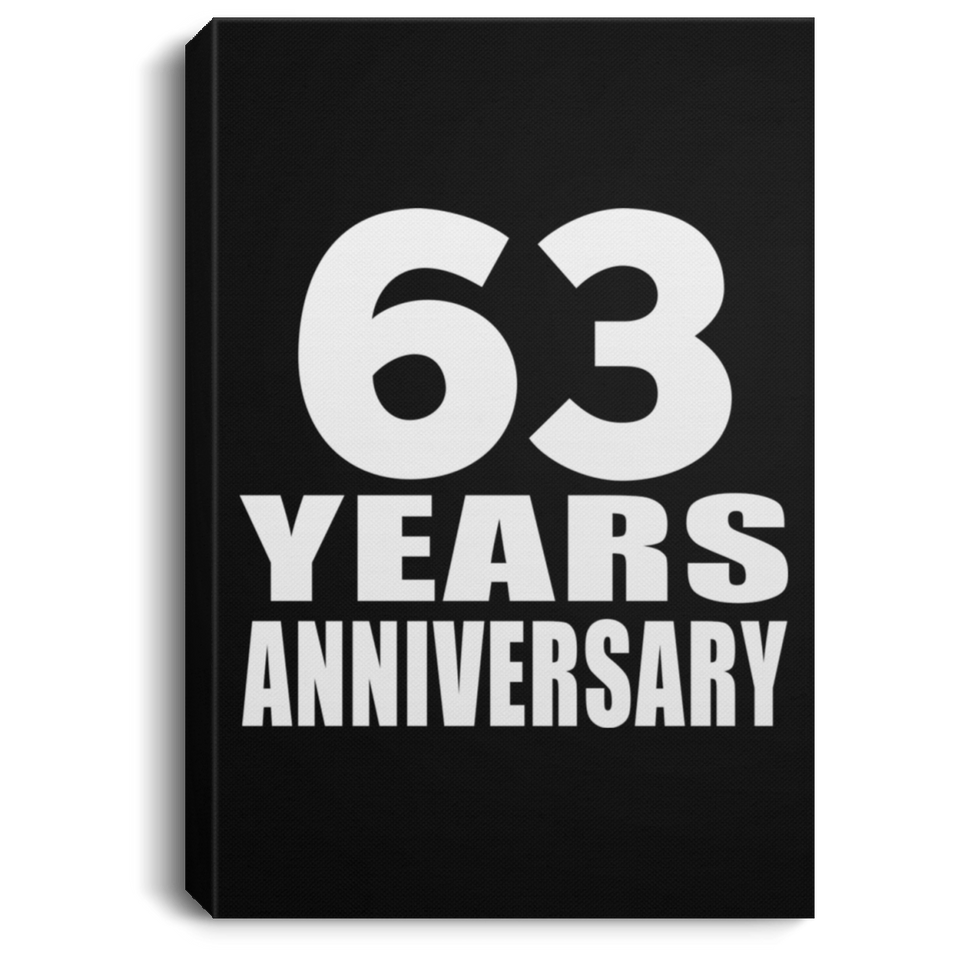 63rd Anniversary 63 Years Anniversary - Canvas Portrait