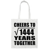 38th Anniversary Cheers To Square Root of 1444 Years Together - Tote Bag White