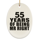 55th Anniversary 55 Years Of Being Mr Right - Oval Ornament
