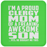Proud Clergy Mom Of Awesome Son - Drink Coaster