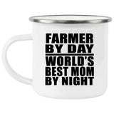 Farmer By Day World's Best Mom By Night - 12oz Camping Mug