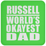 Russell World's Okayest Dad - Drink Coaster