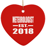 Meteorologist Established EST. 2018 - Heart Ornament