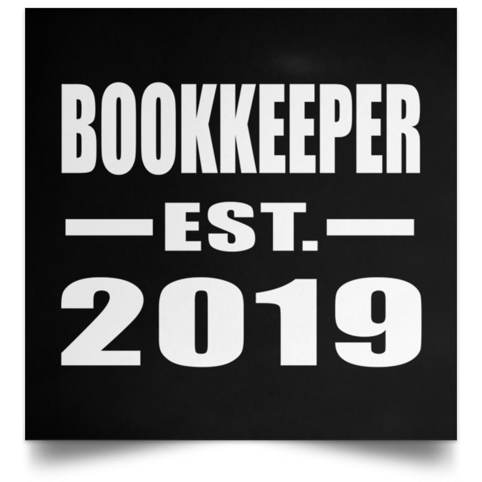 Bookkeeper Established EST. 2019 - Poster Square