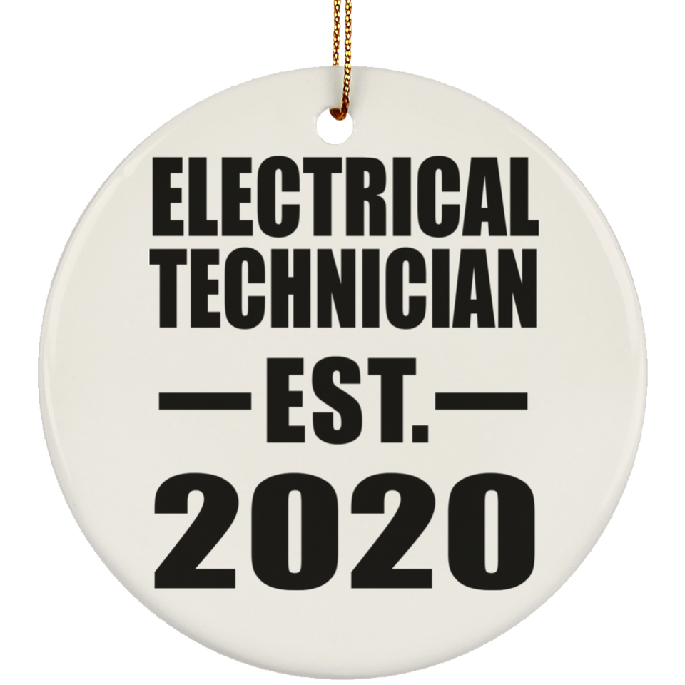 Electrical Technician Established EST. 2020 - Circle Ornament