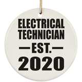 Electrical Technician Established EST. 2020 - Circle Ornament