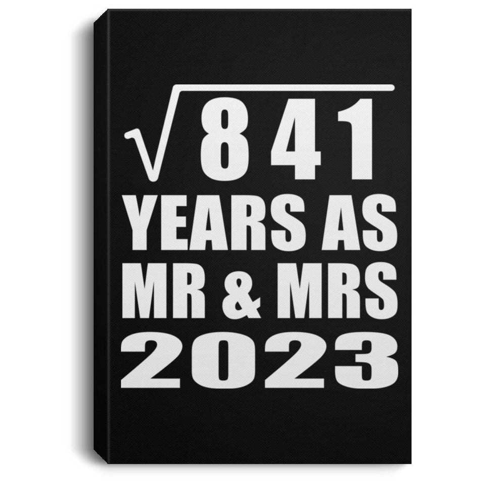 29th Anniversary Square Root of 841 Years As Mr & Mrs 2023 - Canvas Portrait