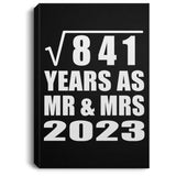 29th Anniversary Square Root of 841 Years As Mr & Mrs 2023 - Canvas Portrait