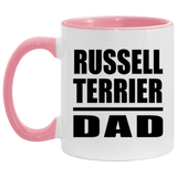 Russell Terrier Dad - 11oz Accent Mug Pink