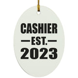 Cashier Established EST. 2023 - Oval Ornament