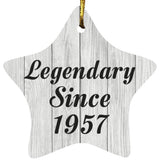 67th Birthday Legendary Since 1957 - Star Ornament F