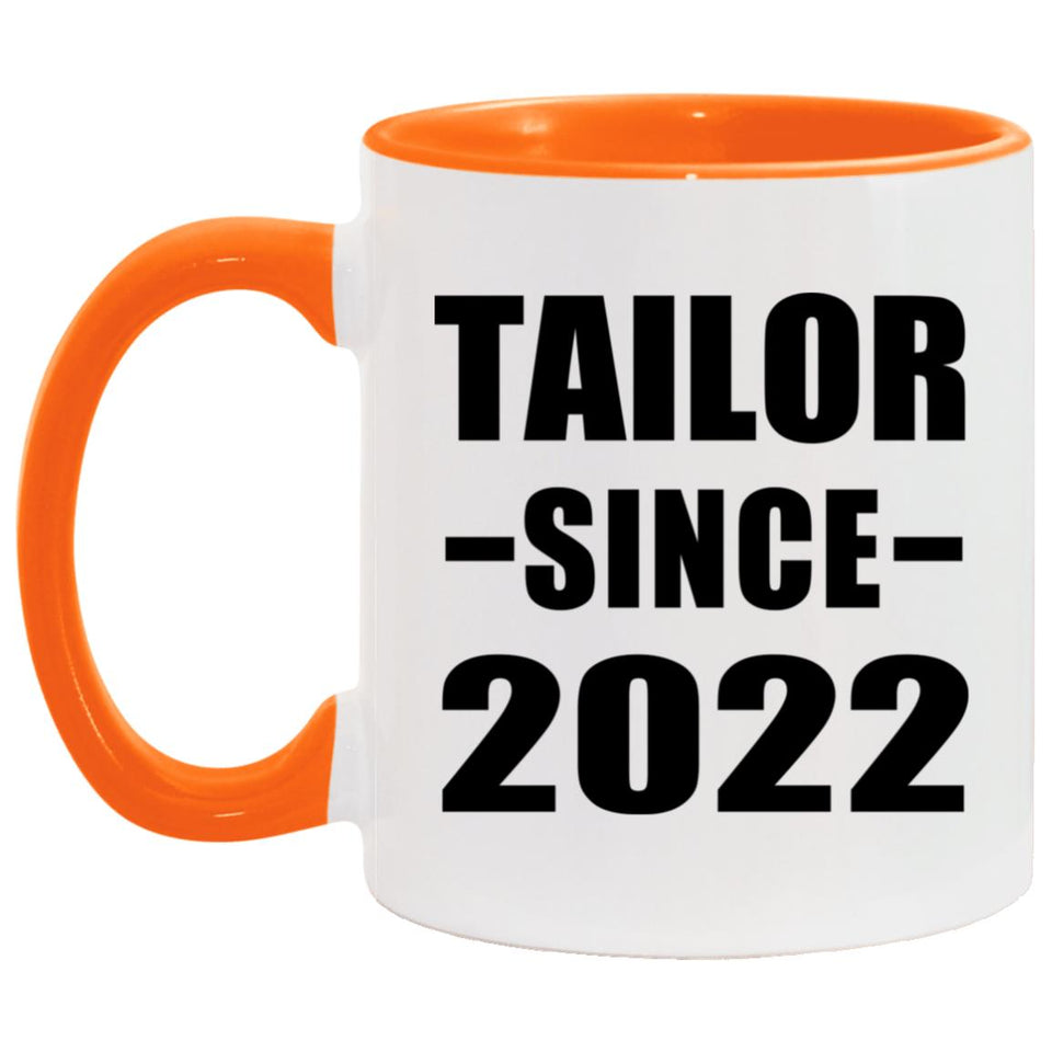 Tailor Since 2022 - 11oz Accent Mug Orange