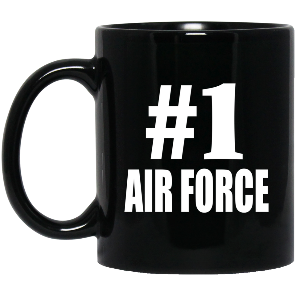Number One #1 Air Force - 11 Oz Coffee Mug Black