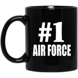 Number One #1 Air Force - 11 Oz Coffee Mug Black