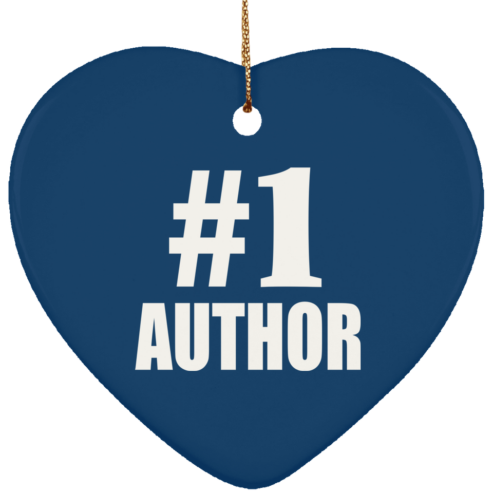 Number One #1 Author - Heart Ornament