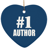 Number One #1 Author - Heart Ornament