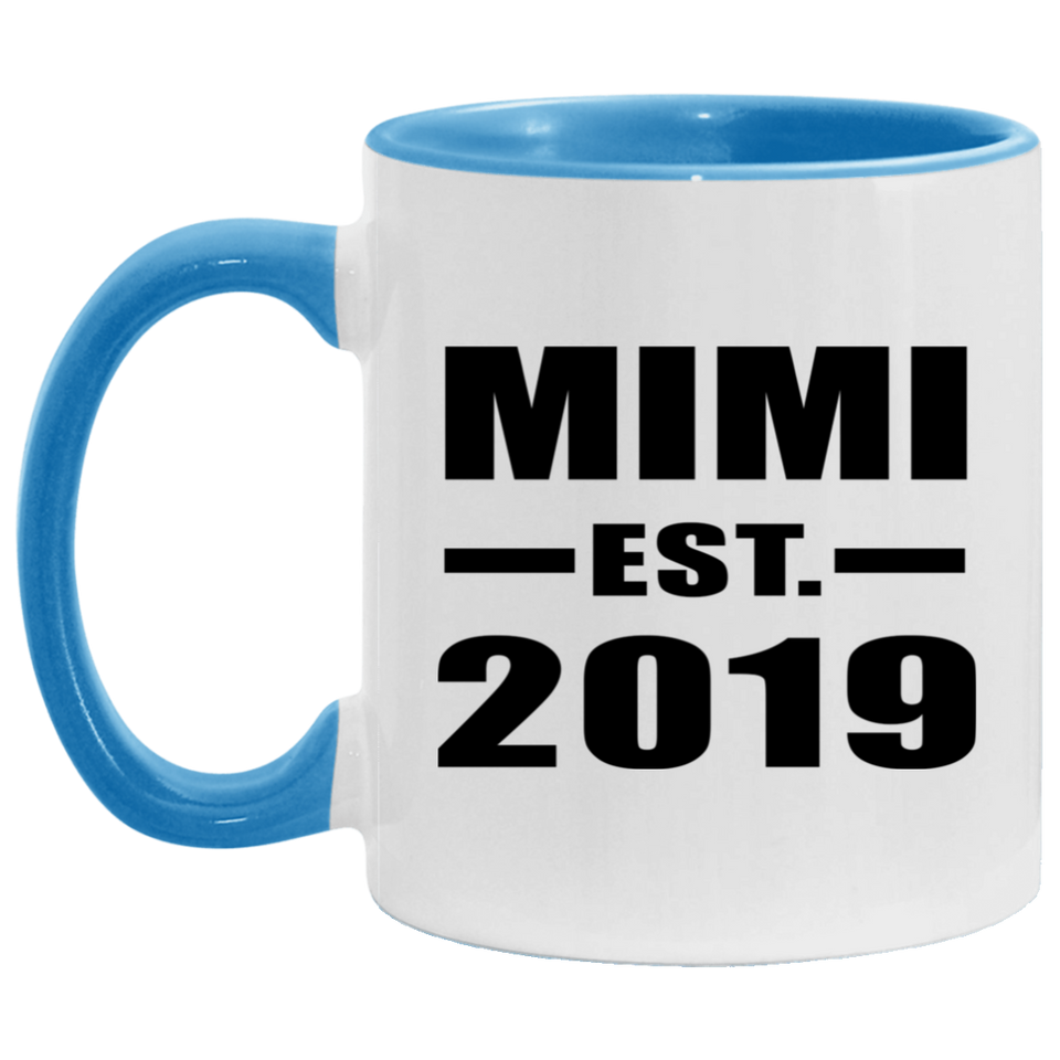Mimi Established EST. 2019 - 11oz Accent Mug Blue