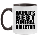 World's Best Funeral Director - 11oz Accent Mug Black