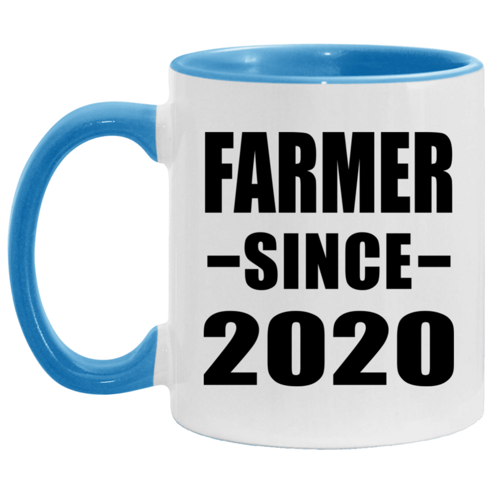 Farmer Since 2020 - 11oz Accent Mug Blue