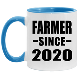 Farmer Since 2020 - 11oz Accent Mug Blue