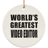 World's Greatest Video Editor - Circle Ornament