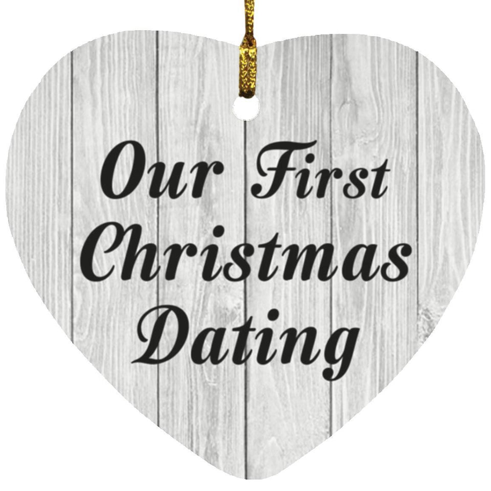 Our First Christmas Dating - Heart Ornament F