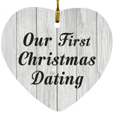 Our First Christmas Dating - Heart Ornament F