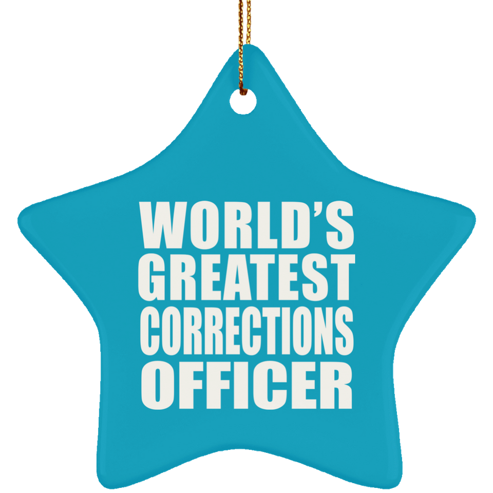 World's Greatest Corrections Officer - Star Ornament