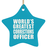 World's Greatest Corrections Officer - Star Ornament