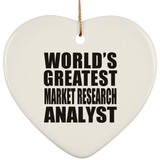 World's Greatest Market Research Analyst - Heart Ornament