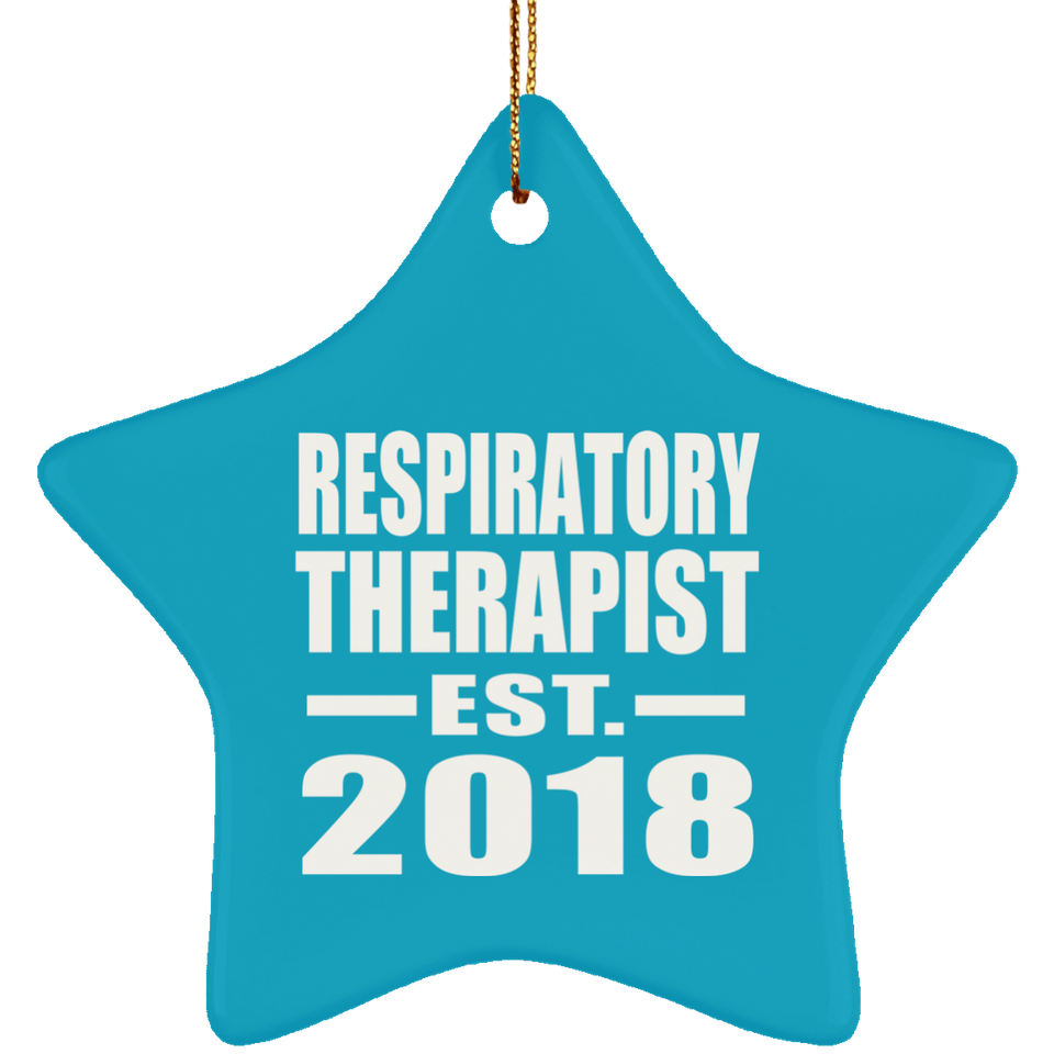 Respiratory Therapist Established EST. 2018 - Star Ornament