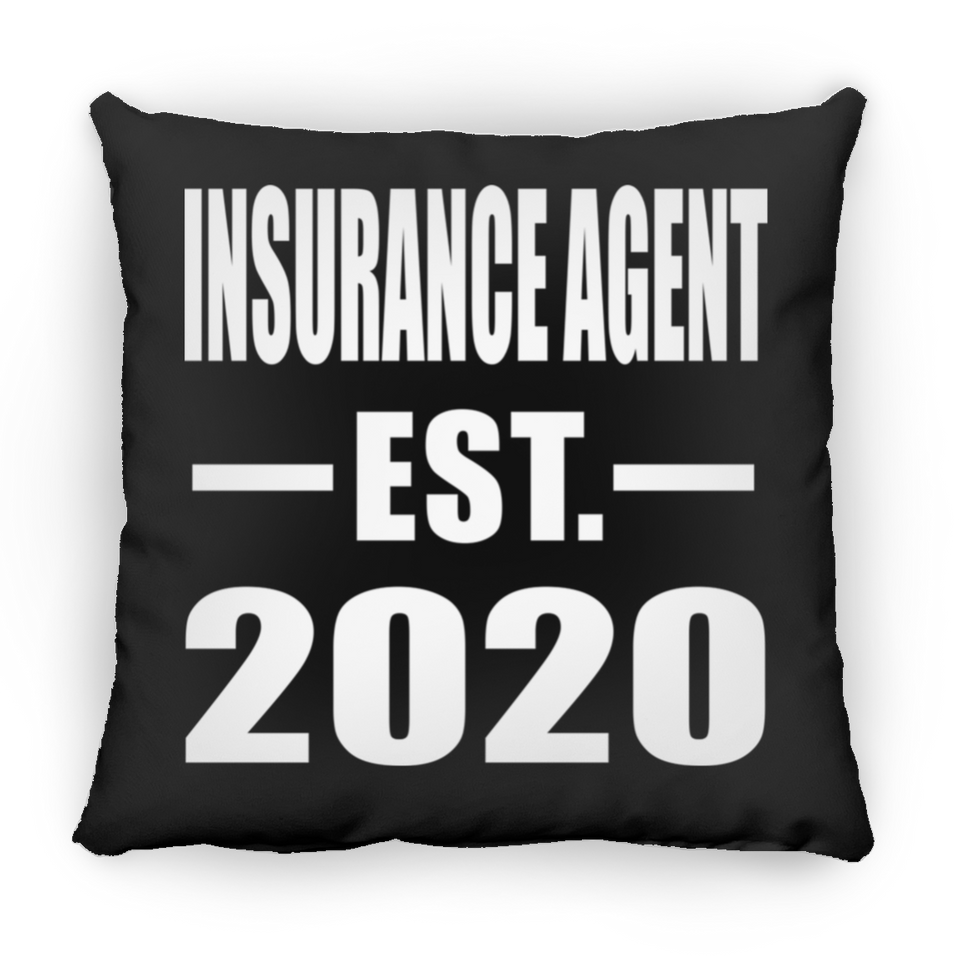 Insurance Agent Established EST. 2020 - Throw Pillow Black
