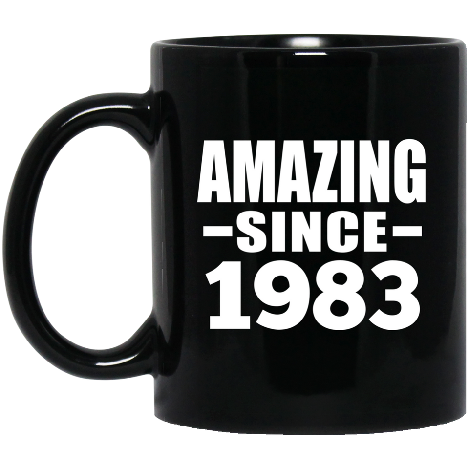 41st Birthday Amazing Since 1983 - 11 Oz Coffee Mug Black
