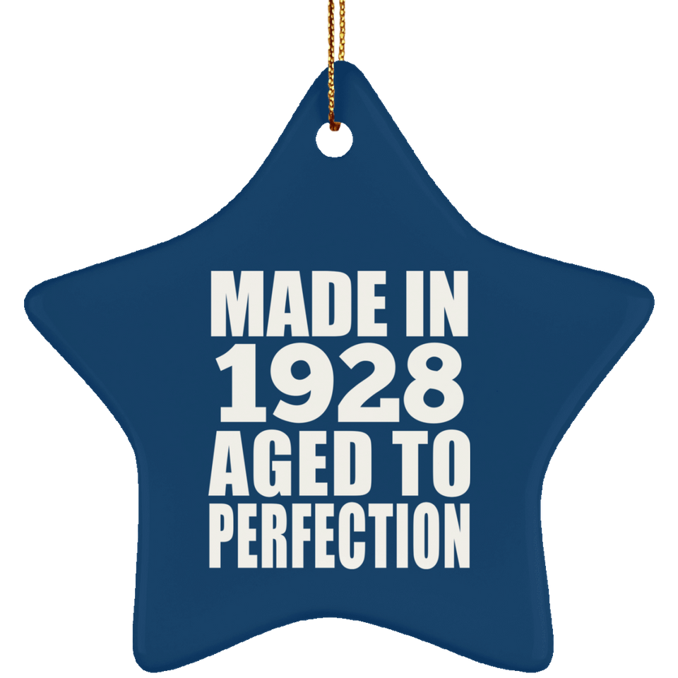 96th Birthday Made In 1928 Aged to Perfection - Star Ornament