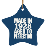 96th Birthday Made In 1928 Aged to Perfection - Star Ornament