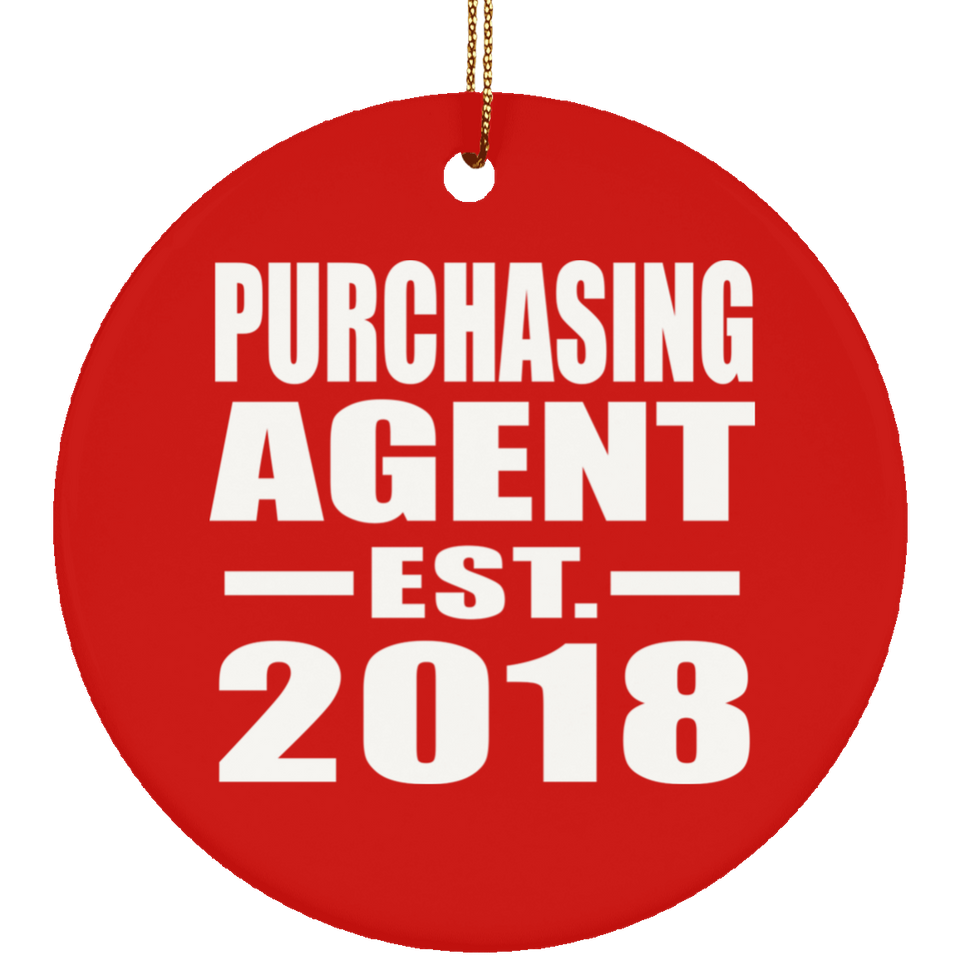 Purchasing Agent Established EST. 2018 - Circle Ornament