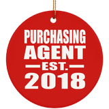 Purchasing Agent Established EST. 2018 - Circle Ornament