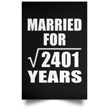 49th Anniversary Married For Square Root of 2401 Years - Poster Portrait