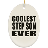 Coolest Step Son Ever - Oval Ornament