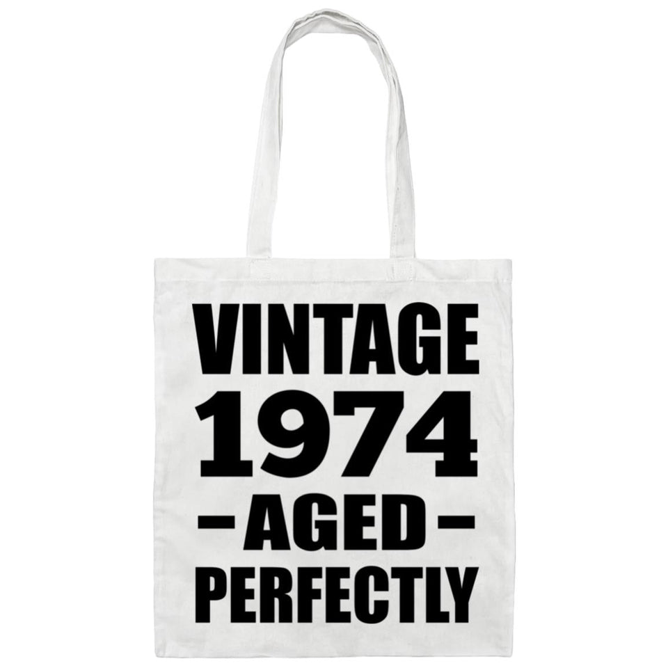 50th Birthday Vintage 1974 Aged Perfectly - Tote Bag White