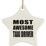 Most Awesome Taxi Driver - Star Ornament