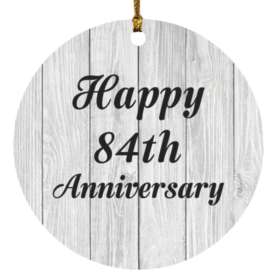 Happy 84th Anniversary - Circle Ornament F