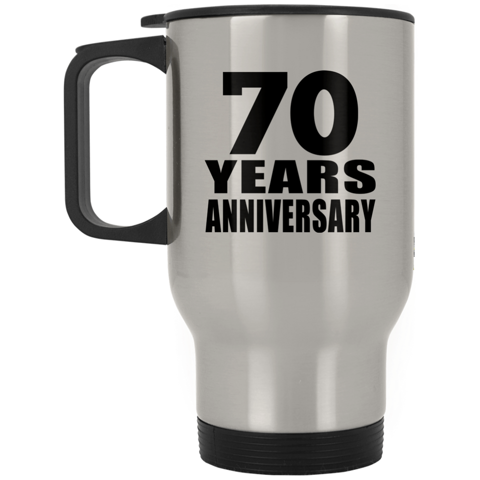 70th Anniversary 70 Years - Silver Travel Mug