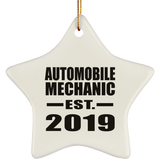 Automobile Mechanic Established EST. 2019 - Star Ornament