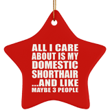 All I Care About Is My Domestic Shorthair - Star Ornament
