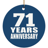 71st Anniversary 71 Years Anniversary - Circle Ornament