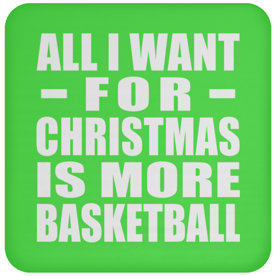 All I Want For Christmas Is More Basketball - Coaster